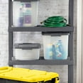 thumbnail image 7 of Sterilite 25 Qt. Shelf Tote Driftwood Lid Clear Base w/Platinum Latches(36 Pack), 7 of 7