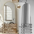 thumbnail image 5 of Antok Arched Full Length Floor Mirror 59"x16.1" Full Body Mirror with Stand, for Bedroom, Living Room, Cloakroom, Gold, 5 of 6