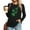 #0266-Black, variant on Women's St. Patrick's Day Print Round Neck Long Sleeve Loose Top