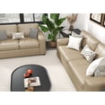thumbnail image 6 of Roundhill Furniture Sakan Leather Upholstered 2-Piece Living Room Set, Sofa and Loveseat, Beige, 6 of 14
