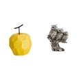thumbnail image 1 of Escultura de búho de con forma de fruta, adorno coleccionable de mesa, estatua geométrica, decoración para festivales, oficinas, salas de es, 1 of 8