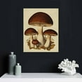 thumbnail image 4 of COMIO  Vintage Mushroom Botanical Wall Art Painting, Rustic Vintage Mushroom Canvas Poster Wall Decor for Living Room, Bedroom, Office, Dining Room, 4 of 4