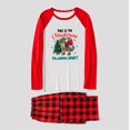 thumbnail image 4 of Family Matching Christmas Pajamas with Red Plaid Pants and Festive Christmas Design, Sizes NB to 6XL with Pet Outfit, 4 of 7