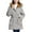 Gray, variant on Womens Autumn Winter Solid Color Long Warm Coat, Winter Coats for Women, Winter Jackets for Women, Long Puffer Coat Women