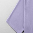 thumbnail image 6 of Lumtrix Men's Waffle T-Shirts Short Sleeve Casual Crew Neck Shirt Summer Big and Tall Plain Pullover Light Purple XL, 6 of 8
