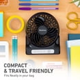 thumbnail image 3 of Holmes 4" Rechargeable USB Desk Fan Portable Cordless with 90 Degree Adjustable Tilt Black, 3 of 9