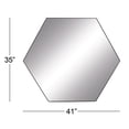 thumbnail image 4 of DecMode Contemporary Hexagonal Wooden Framed Wall Mirror, 41"W x 35"H with Soft Sheen Gray Finish, 4 of 12