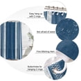 thumbnail image 3 of Vintage Demin Blue Striped Bathroom Shower Curtains with 12 Hooks Polyester Waterproof Shower Curtain for Stalls and Bathtubs Farmhouse Modern Stripes Boho Decorative Bathroom Curtain 36x72 Inches, 3 of 9
