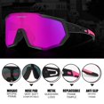 thumbnail image 3 of Gafas de ciclismo Queshark Sports con 3 lentes Unbreak, 3 of 6
