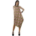 thumbnail image 3 of Moomaya Robe Kurti Sans Manches à une Épaule Imprimée pour Femmes, Vêtement de Créateur Boho pour Fête, 3 of 7