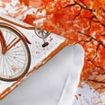 thumbnail image 5 of Fall Shower Curtains for Bathroom, Autumn Tree Bicycle Fabric Thanksgiving Shower Curtain Set, Maple Leaves Bathroom Accessories Decor 12 Hooks Included 69X72 Inches, 5 of 6