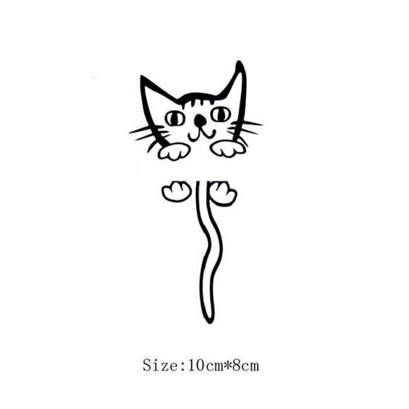 Cat Wall Switch Sticker Removable Mural Sitting Room Cute Sticker Cute Cat Cartoon Bathroom Appliance Wallpaper 10*8CM