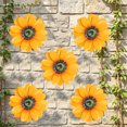 thumbnail image 4 of Outdoor Wall Decor Wall Art Metal Flowers for Outside Garden Decor for Outside 2 Pack Iron Daisys Hanging Ornament Courtyard Balcony Fence Patio Housewarming Birthday Gift Creative Ornament, 4 of 6