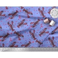 thumbnail image 2 of Soimoi Poly Georgette Fabric Dot & Lobster Ocean Printed Fabric 1 Yard 42 Inch Wide, 2 of 3