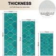 thumbnail image 4 of Teal and Gold Geometric Lattice Pattern Kitchen Rugs Sets Of 3,Kitchen Runner Rugs Non Skid Washable,Decorative Kitchen Floor Mats for Kitchen,Sink,Laundry,17"x30"+ 17"x47" + 17"x59", 4 of 6
