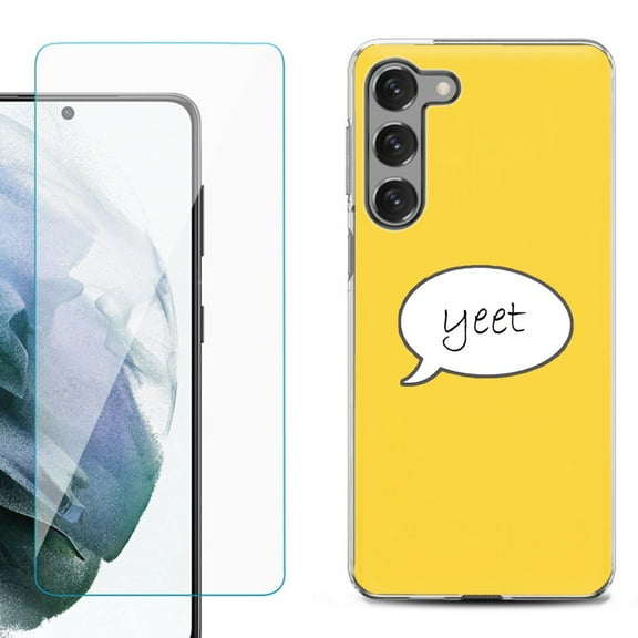 Shockproof Fashion Phone Case for Samsung Galaxy S23  / S23 Plus 5G, with Tempered Glass Screen Protector, by OneToughShield ® - Yeet