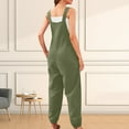thumbnail image 4 of VBARHMQRT Yoga Jumpsuit for Tall Women Sleeveless Overalls Jumpsuit Casual Solid Summer Bib Pants Bottons Jumpsuit Romper with Button Pockets Jumpsuits for Women Sexy Elegant, 4 of 7