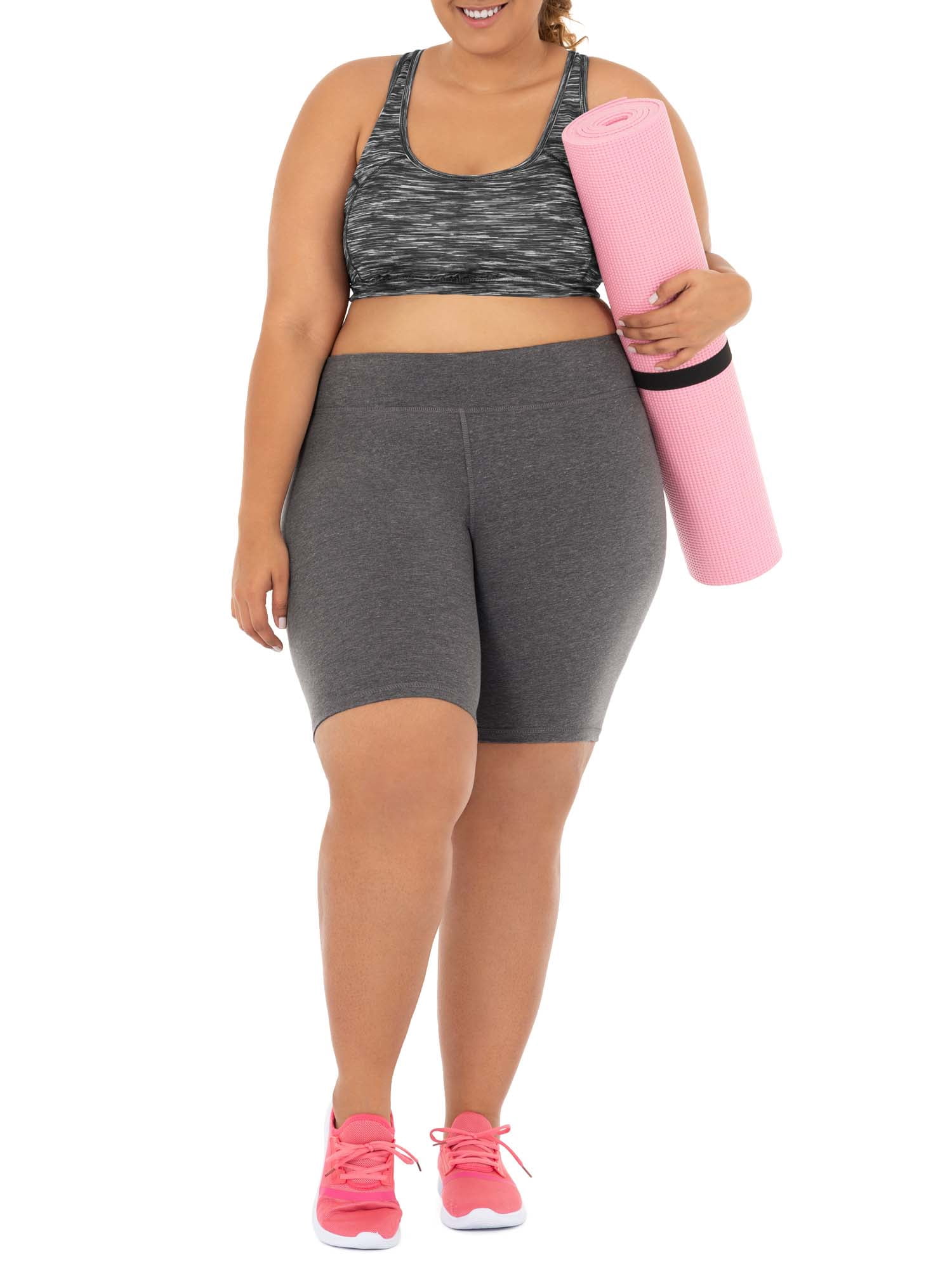 Athletic Works Women's and Women's Plus Core Active Dri-Works Bike Shorts, 1 and 2-Pack, Sizes S-4X