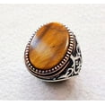 thumbnail image 5 of Tiger Eye Mens Ring, Natural Tiger Eye Ring, Birthstone Ring, Silver Jewelry, 925 Silver Ring, Birthday Gift, Heavy Mens Ring, Arabic Design, Ottoman Style Ring, Christmas, Turkey Mens Signet Ring, 5 of 6