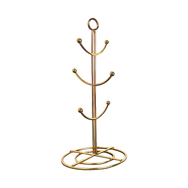 Mug Tree Stand Hanger, Coffee Cup Holder With 6 Hooks, Storage Mug Hooks Accessories, Mug Hanger Stand Mug Rack For Countertop Shelf Cafe Decor