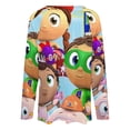 thumbnail image 5 of Super Why Womens T Shirts V Neck Long Sleeve Tops Causal Loose Summer T-Shirts 2XL, 5 of 7