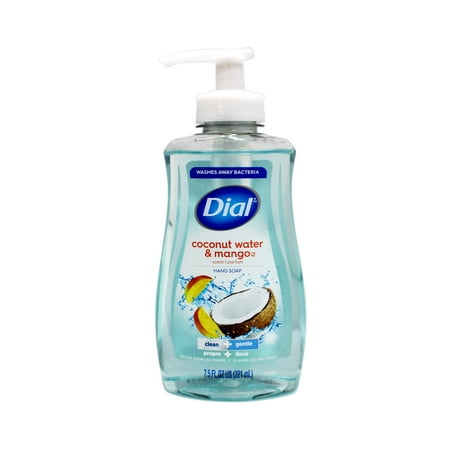 Dial Liquid Hand Soap Coconut Water & Mango, 7.5 FL OZ - 4 Pack
