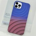 thumbnail image 2 of Compatible with iPhone 13 Pro Max Phone Case Girls Cute Gradient Bicolor Crimp Wave Pattern Soft Silicone Shockproof Camera Protective Back Cover Slim Phone Case for Women - Blue Wine Red, 2 of 13