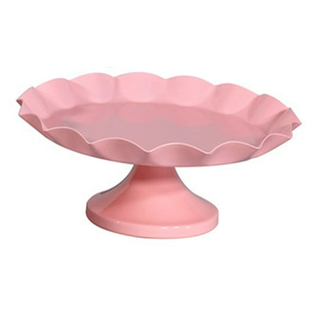 Cake Stand Minimalist Stable Decorative Multi Functional Cake Tray Holder for Cupcake Dessert Fruit Pink L