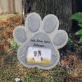thumbnail image 5 of Qiweii Personalized Paw Print Pet Memorial Grave Marker, Outdoor Garden Backyard Headstone with Photo Frame Slot, Dog Cat Loss Gift, 5 of 7
