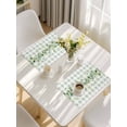 thumbnail image 5 of Eucalyptus Leaves Placemats Set of 4, Green Plaid Farmhouse Watercolor Placemats for Dining Table, Place Mats for Kitchen Tabletop, Waterproof Wipeable Dining Table Mats Set, 5 of 9