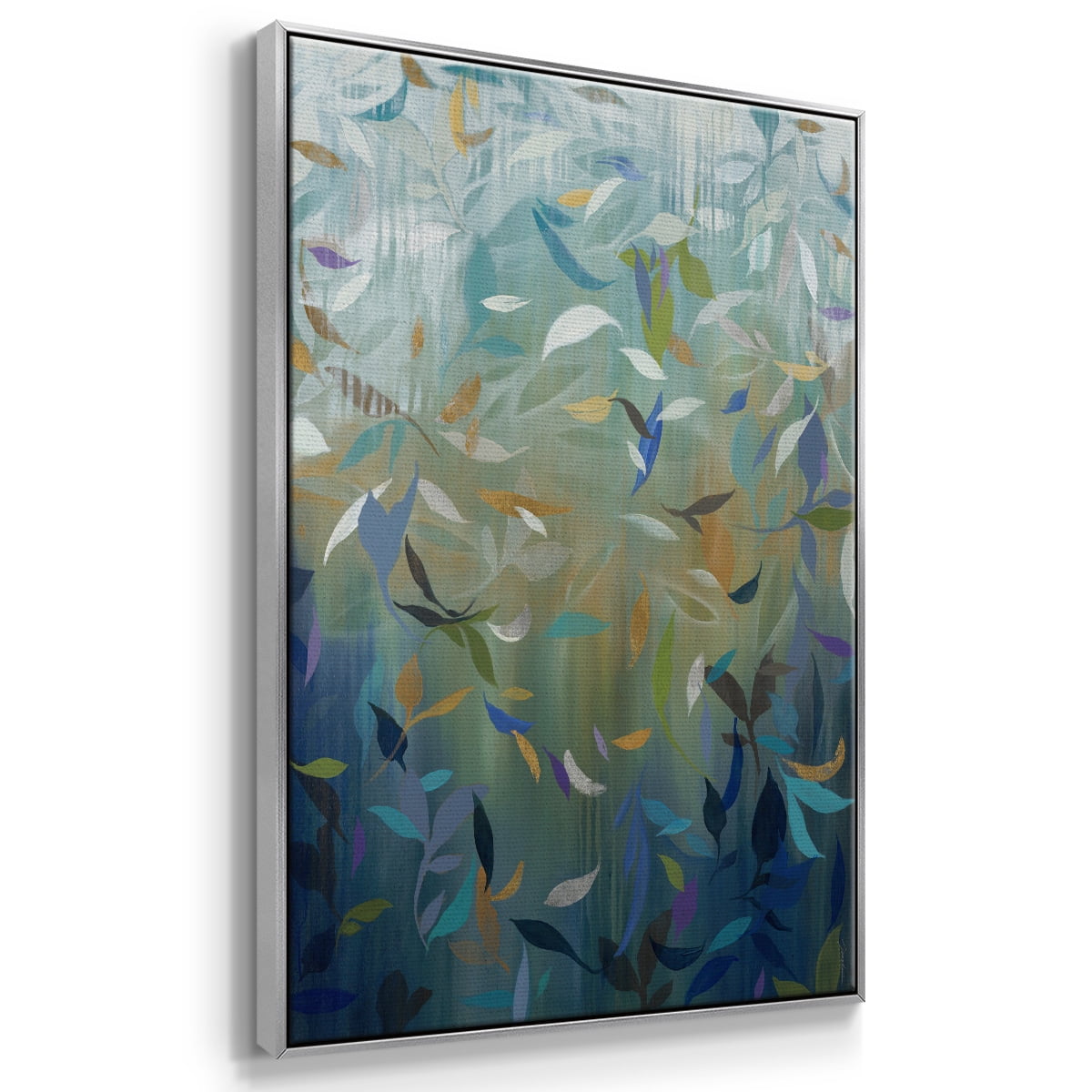 Falling Leaves Framed Premium Gallery Wrapped Canvas - Ready to Hang