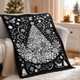 thumbnail image 3 of Christmas DIY Coloring Throw Blanket, Flannel Xmas Pattern Blanket for Kids Adults Home Decor, 3 of 7