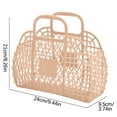 thumbnail image 3 of Storage Basket under $5! Xqxayjr Foldable Mesh Storage Basket, Plastic Bathroom Organizer for Toiletries, Laundry, Kitchen, Hollow Design Hand Basket, 24x21x9.5cm, 3 of 3