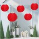 thumbnail image 2 of Lampara Colgante de farol solar redondo LED de 12 pulgadas resistente al agua para decoración al aire libre (rojo) Likrtyny Lámpara, 2 of 9