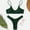 Army Green, variant on Babysbule Womens Swimsuits Women's Sexy High Breast Contrast Gradient Split Bikini Set One Piece Swimsuit