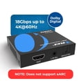 thumbnail image 2 of OREI HDMI UltraHD 4K @ 60Hz Audio Extractor Converter - SPDIF + 3.5mm Output (HDA-912), 2 of 10