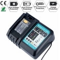 thumbnail image 4 of Cargador de Repuesto DC18RC Cargador Rápido con Pantalla LED 14,4 V y 18 V Cargador de Baterías Baterías de Herramientas 3A para Makita (Enchufe UE),, 4 of 5