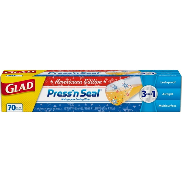 Glad Press'n Seal Food Plastic Wrap 70 Square Foot Roll