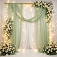 thumbnail image 4 of Wedding Arch Draping Fabric Sheer Curtain Drapes | 30" x 19.6 ft Long Backdrop Curtains for Wedding Anniversary Party, Summer Outdoor Events Drapery, Photo Backgrounds - Mint Green, 4 of 6