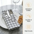 thumbnail image 4 of Set of 6 Cloth Napkins - Cotton, Washable, Reusable for Dining Table, Restaurant, Weddings, Events, Parties Large checkered 28x20inch, 4 of 6