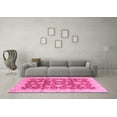 thumbnail image 3 of Ahgly Company Indoor Square Oriental Pink Traditional Area Rugs, 5' Square, 3 of 4