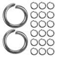 thumbnail image 1 of 100 pcs Iron Key Open Toy Jump Rings Stainless Steel Rectangle Open Jump Rings for Jewelry Making Keychain Kits and Crafts, 1 of 8