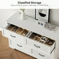 thumbnail image 4 of Luku Modern 6 Drawers Dresser, Chest of Drawers Closet Organizers and Storage Clothes, White, 4 of 9