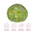 thumbnail image 5 of Kdxio African Animals 1 Print Shower Cap for Women,Elastic and Reusable,Double Waterproof Layers Bathing Hat, 5 of 6