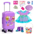 thumbnail image 2 of Juego de maletas de viaje para muñecas WONDOLL para muñecas de 18 pulgadas con ropa, 2 of 7