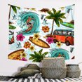 thumbnail image 4 of Tapiz colgante bohemio Playa tropical Vista al mar Sol Piña Letras Estampado Toalla de playa Sala de estar, 4 of 4