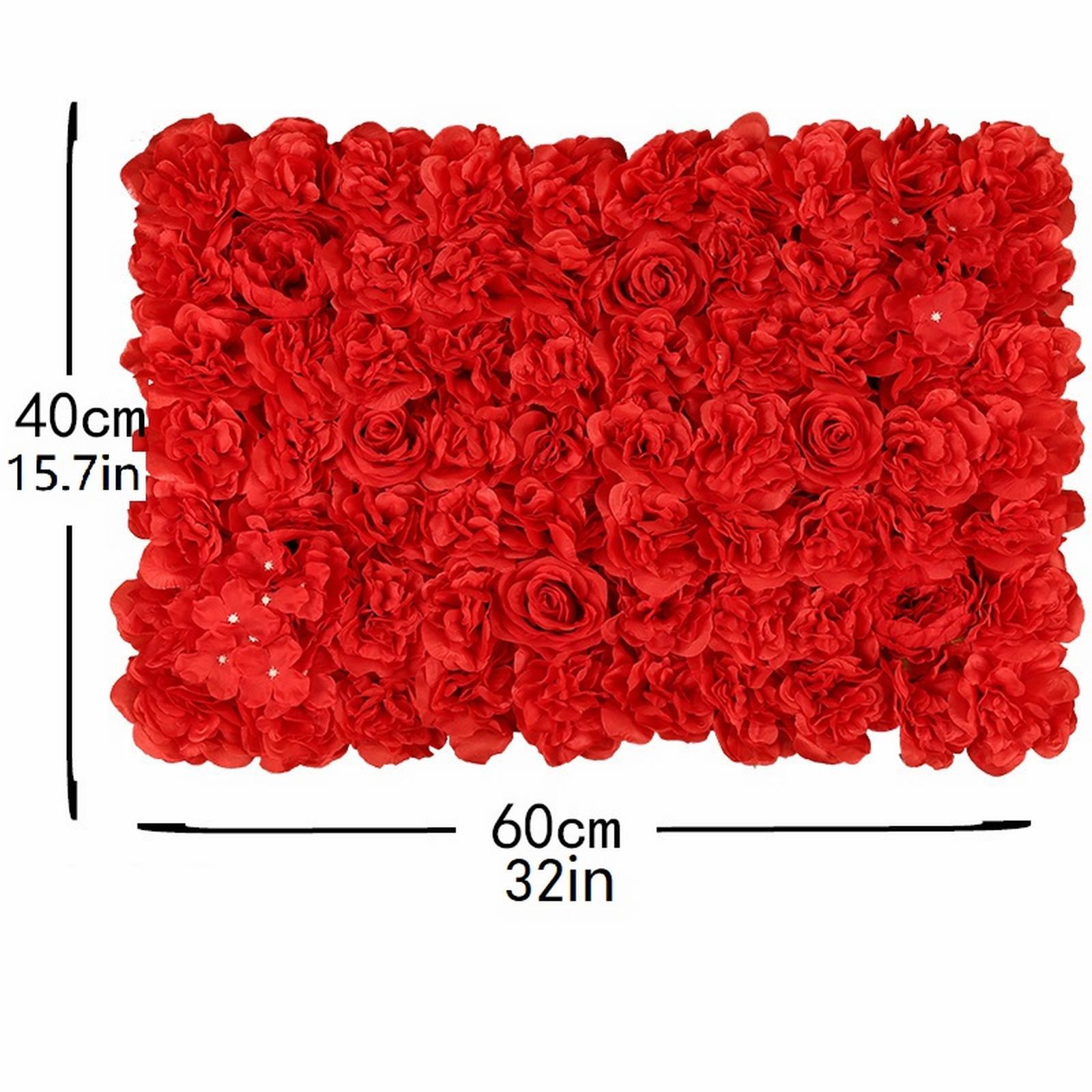 Clearance!Lognanla Colourful Hydrangea&Rose Artificial Flower Wall Panels 15X32 In Flower Wall Mat Artificial Looking Colourful Flowers For Wedding Party Baby Bridal Shower Wall Background Decor Pink