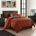 thumbnail image 3 of Lanco Rust Comforter Set California King Size , Microfiber Print Bedding Set , All Season , Ultra-soft Comforters, 3 of 5