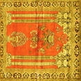 thumbnail image 1 of Ahgly Company Machine Washable Indoor Square Persian Yellow Traditional Area Rugs, 8' Square, 1 of 4