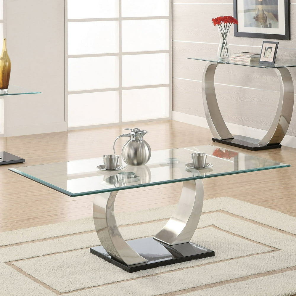 Coaster Furniture Modern Glass Top Coffee Table
